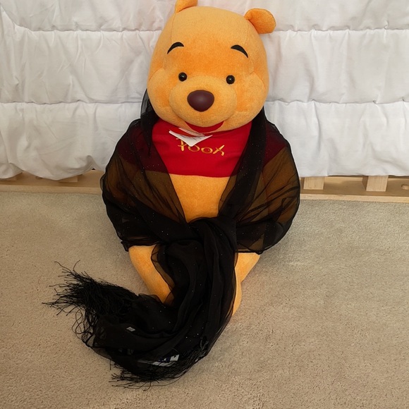 Black Fringe Shawl - Picture 2 of 7